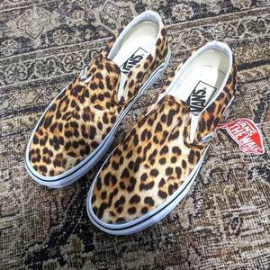 Vans Classic Slip On Leopard Print Skate Shoe